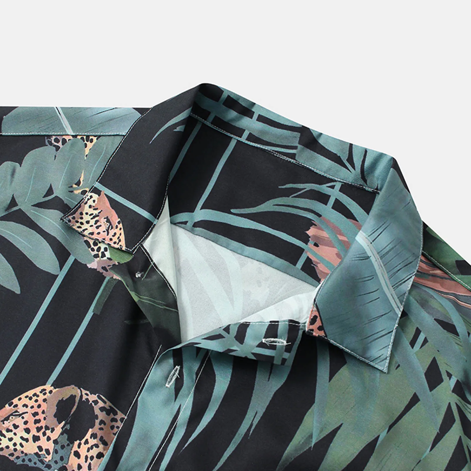 

Men's Shirt 2021 New Summer Style Printing Beach Hawaiian Green Shirt For Men Casual Short Sleeve Hawaii Shirts camisa masculina