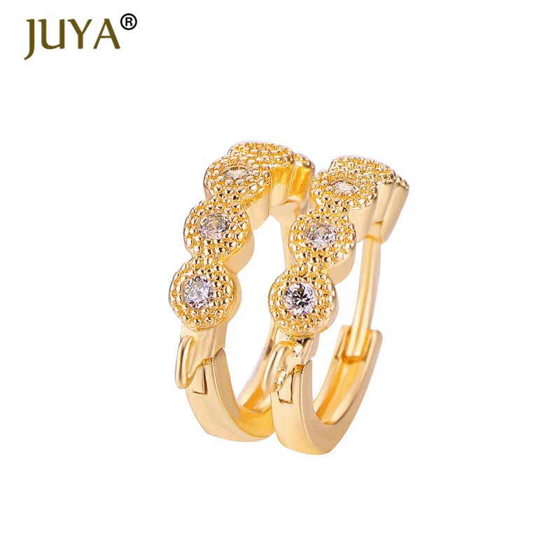 Сделай Сам фурнитура для сережек медный циркон Круглый обруч крючки аксессуары