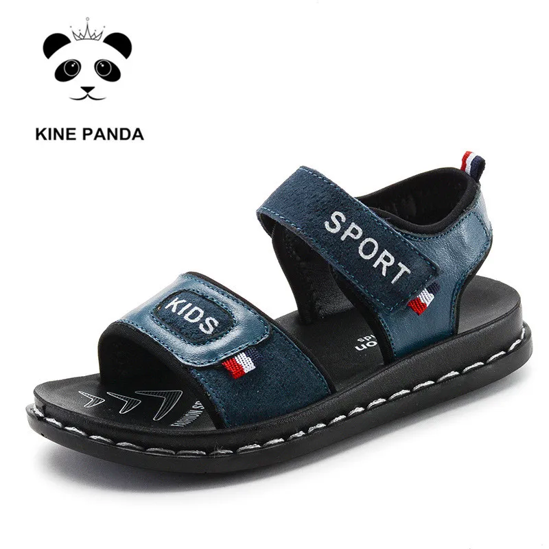 Детские сандалии KINE PANDA для подростков пляжная обувь мальчиков летние школьные из натуральной кожи
