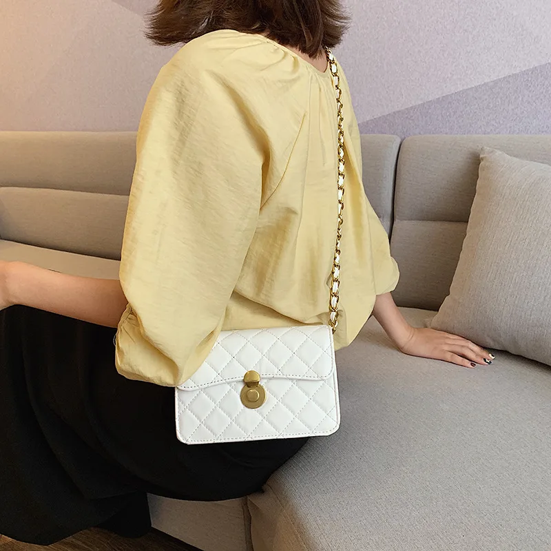 Новые стерео маленькие квадратные пакеты с длинной цепочкой и одним плечом