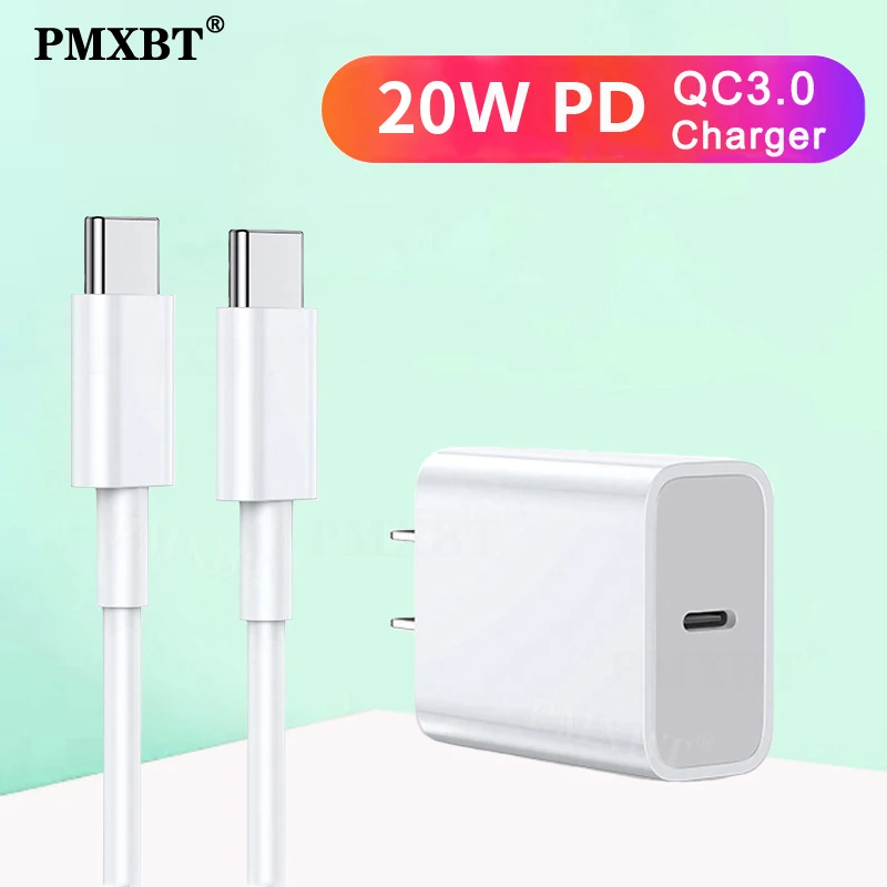PD зарядное устройство 20 Вт адаптер питания для iphone 12 11Pro Max X USB C порт быстрая