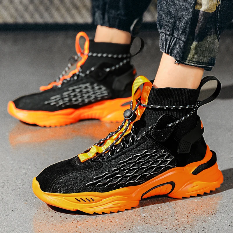 

Shoes For Men Sneakers high autumn gym fitness Shoes sock running sports Adulto High Top Man Trainers Zapatos Hombre Sapatos