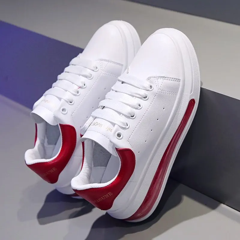 

New Platform Wedges Women's Sneakers Spring High Quality Breathable Increased Women's Shoes Small White Casual Shoes