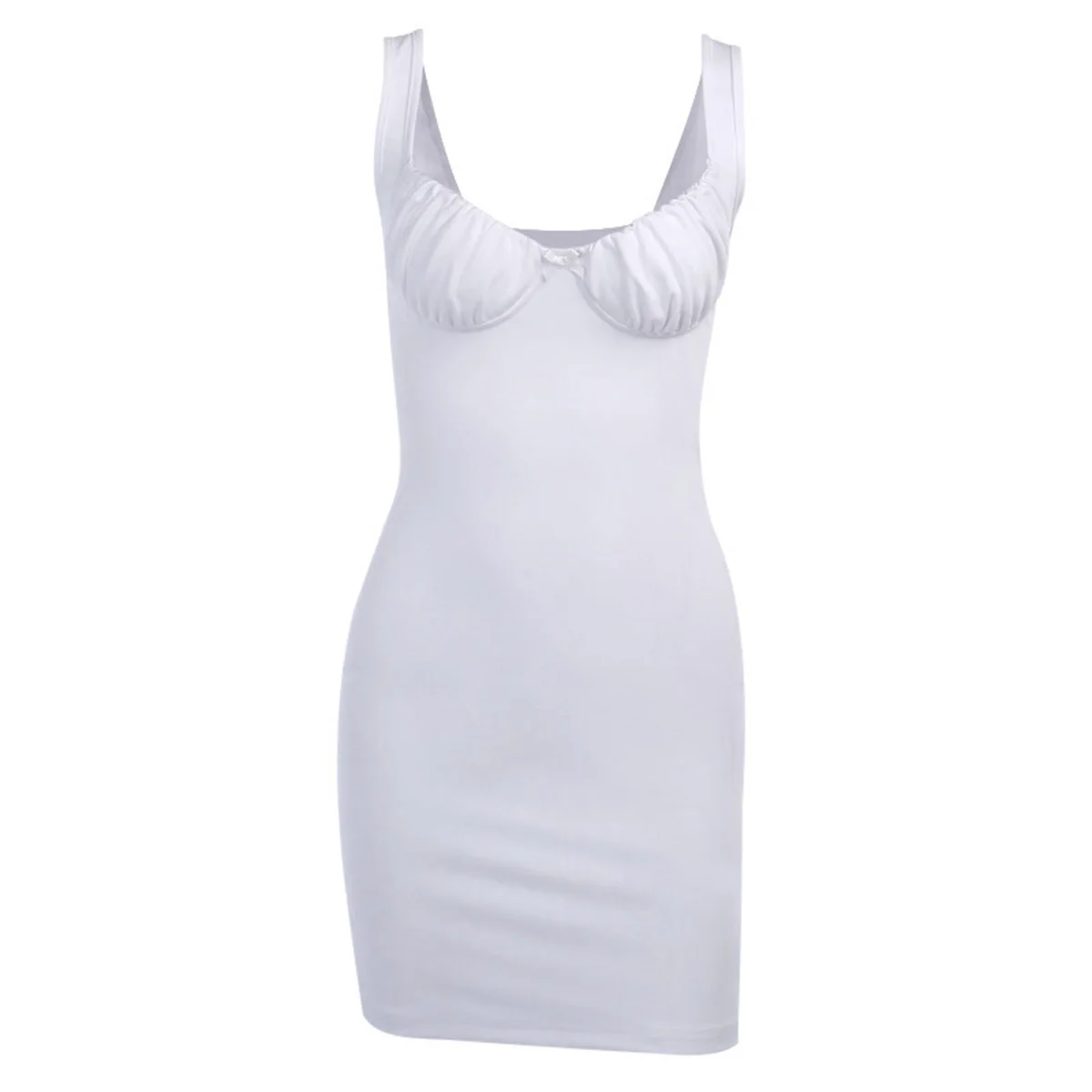 Летнее женское модное пикантное короткое платье Milkmaid однотонное повседневное