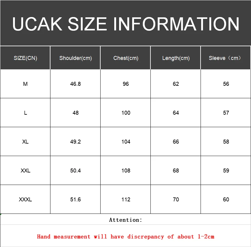 

UCAK Brand Mens Sweatshirts Clothing New Autumn Arrival harajuku Fashion Trend Hoodies Men Clothes Streetwear Hoodie U7036