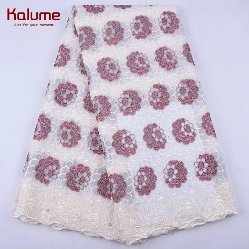 Kalume Новое поступление африканская швейцарская хлопковая кружевная ткань