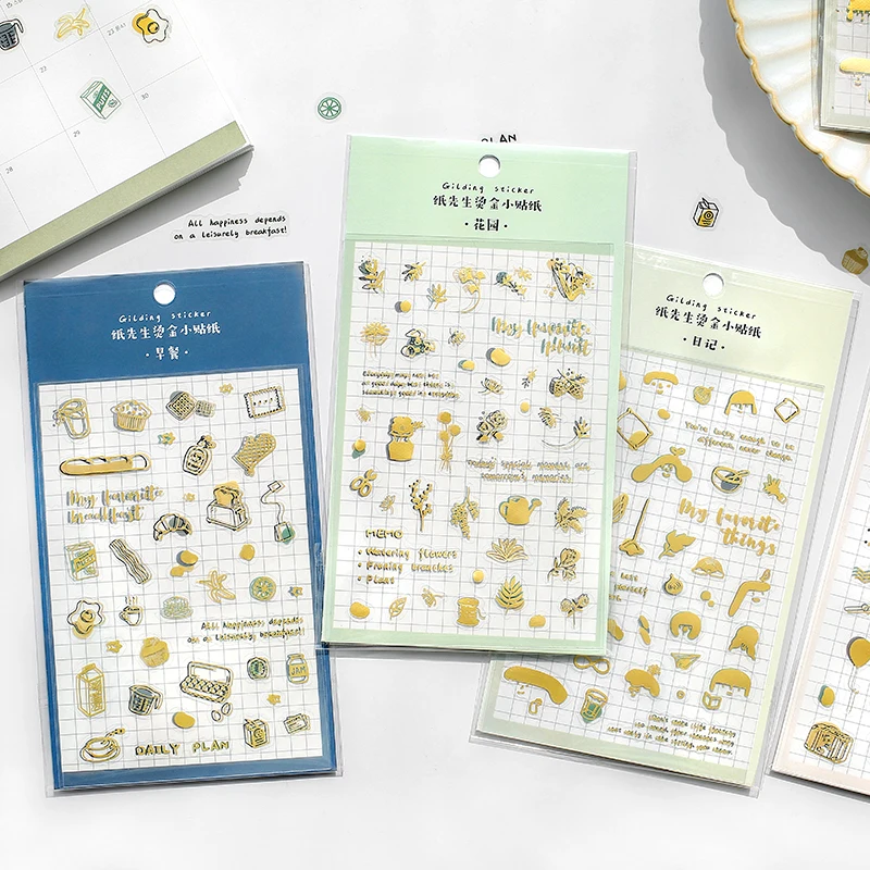 2 листа мои любимые вещи золочение Стикеры s комплект ювелирных изделий золото