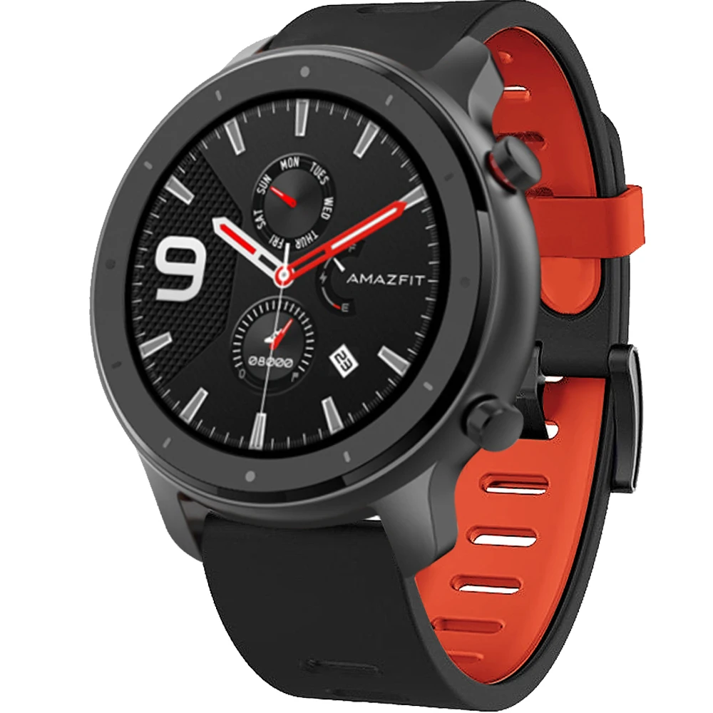 

22MM Silicone Wrist Strap For Xiaomi Huami Amazfit GTR 47MM Smart Watch Bands Sport Replace Straps For Amazfit Stratos 2/3 Pace