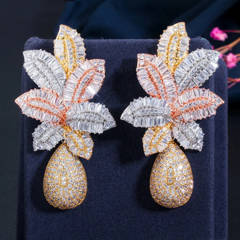 

Plating Tropical Pineapple Big Earrings