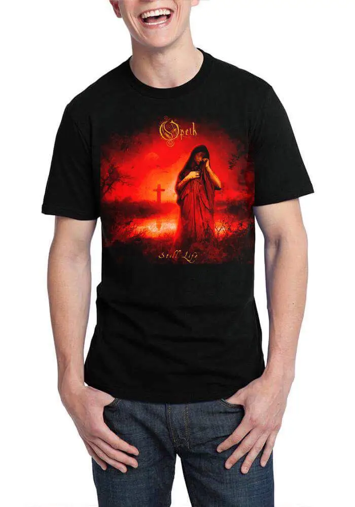 Черная футболка с коротким рукавом Opeth |