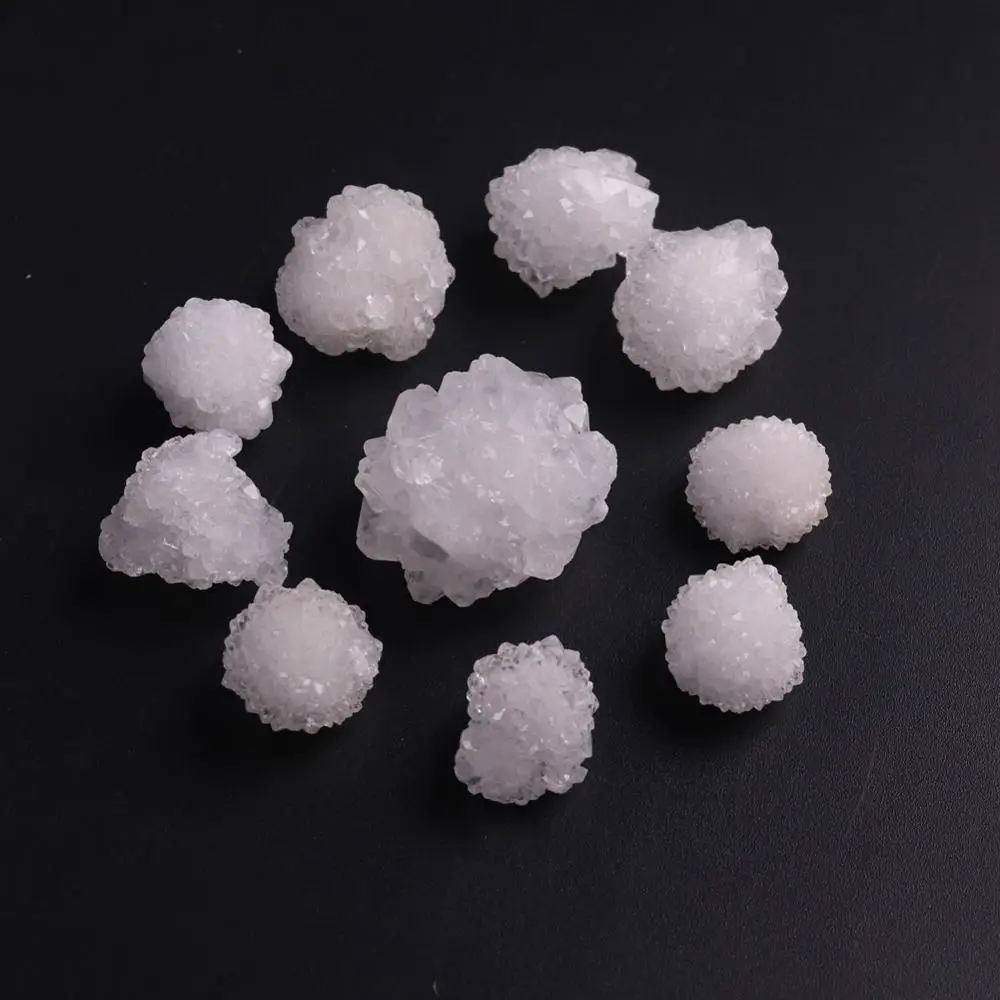 

6 Pcs Irregular Size All Natural Clear White Quartz Crystal Stone Pendulum Healthy Energy Jewelry Pendant Suspension Accessories