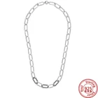 Женское ожерелье из серебра 925 пробы, с цепочкой из звеньев