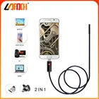 8 мм 2 в 1 эндоскопе Камера Водонепроницаемый мягкой проволоки инспекции двигателя водоотводная труба Камера бороскоп с 6 светодиодный свет для Android, ПК