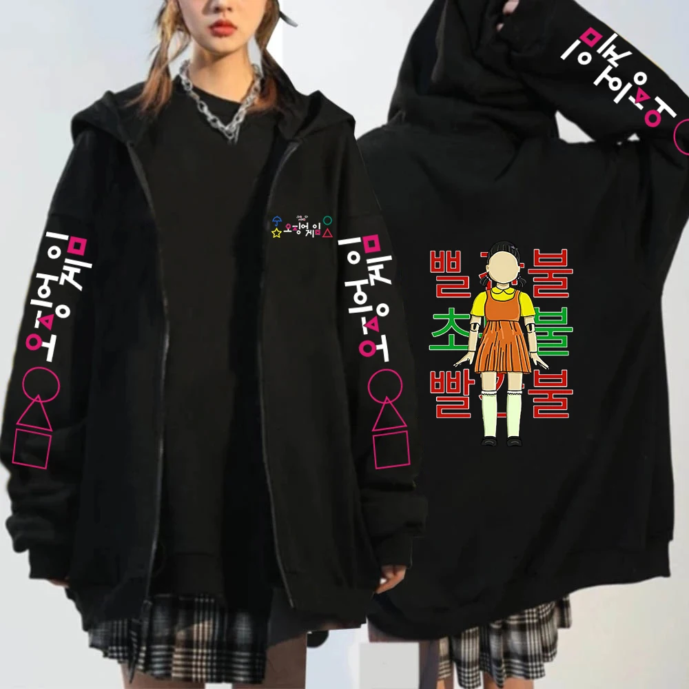 

Korea Squid Game Hoodie Men Fashion Tracksuit Women Sweatshirt Hoodies Hip Hop Clothing Boy/Girl Pullover Coat Kawaii Sweatshirt