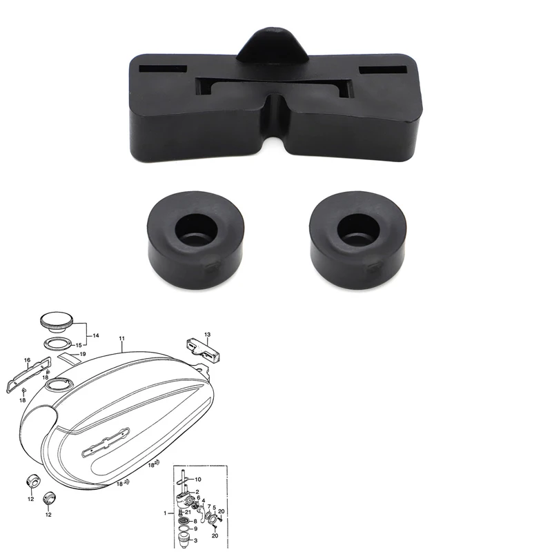 

Rear Rubber Holder Gas Fuel Tank For Honda XL 70 75 100 CB 125S 100K Super Sport CB125S XR75