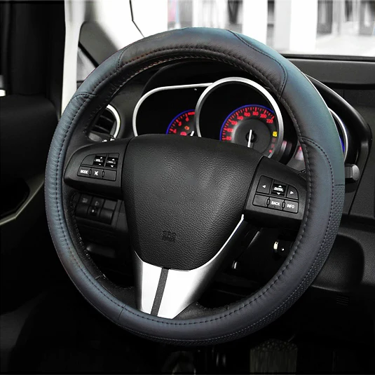 Кожаный руль автомобиля чехол для Mazda 2 3 6 Axela Atenza Demio CX-3 CX-5 CX5 CX 5 CX-7 CX-9 аксессуары