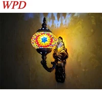 wpd aethnic style wall lamps retro nostalgic romantic creative indoor decorative for corridor bedroom