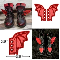 2 pairs pu leather red black shoe bats wings for kids adults shoe accessory fashion your life wings skate boots diy decorations
