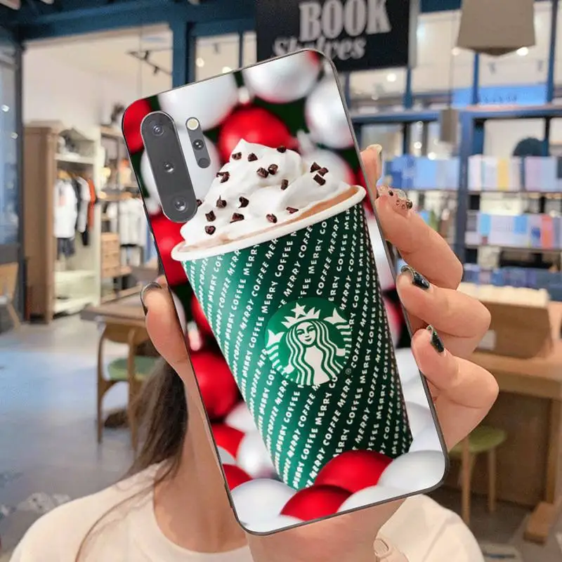 

HUAGETOP Famous coffee brand Painted Phone Case For Samsung Galaxy Note20 ultra 7 8 9 10 Plus lite J7 J8 Plus 2018 Prime
