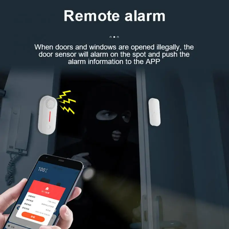 

NEW Tuya Smart WiFi Door Sensor Door Open /Closed Detectors WiFi App Notification Alert security alarm support Alexa Google Home