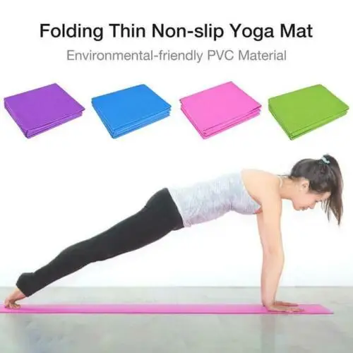 

4MM Thickness Foldable Non-slip Yoga Mats For Fitness Pilates Mat Gym Exercise Sport Mats Pads for Home Travel 4 Colors