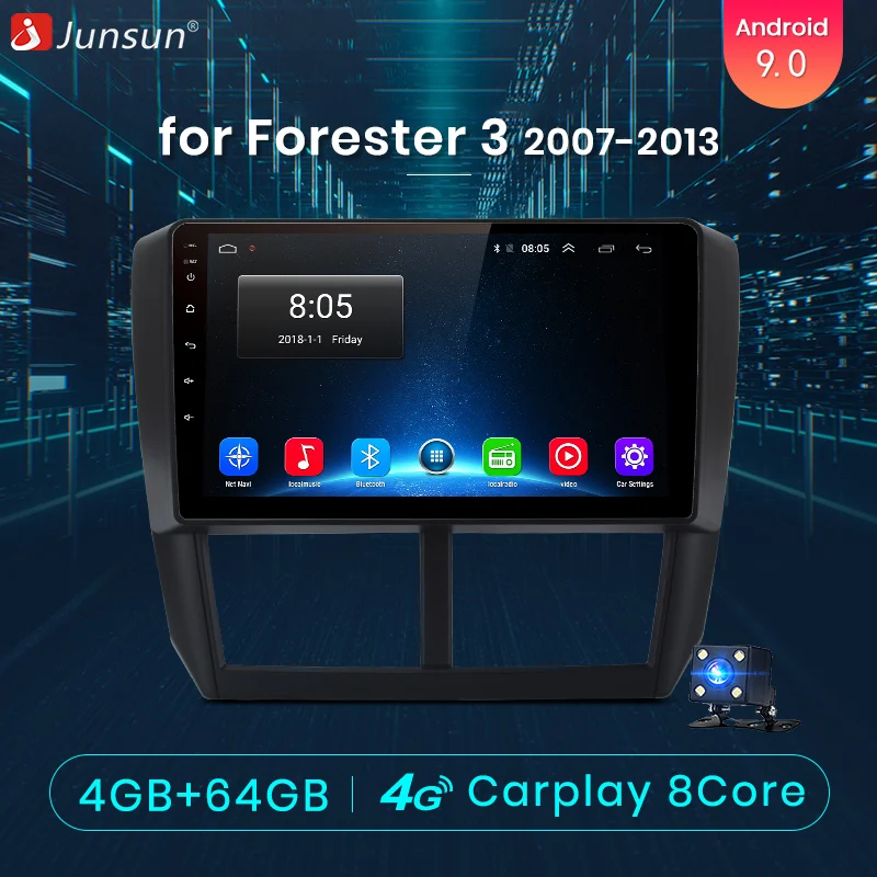 Junsun 2G + 32G Android 8 1 для Subaru Forester 2008 2012 Авто 2 din автомагнитола стерео плеер Bluetooth gps