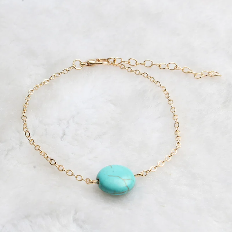 Браслет-цепочка на ногу Женский золотистый серебристый из соснового сплава |