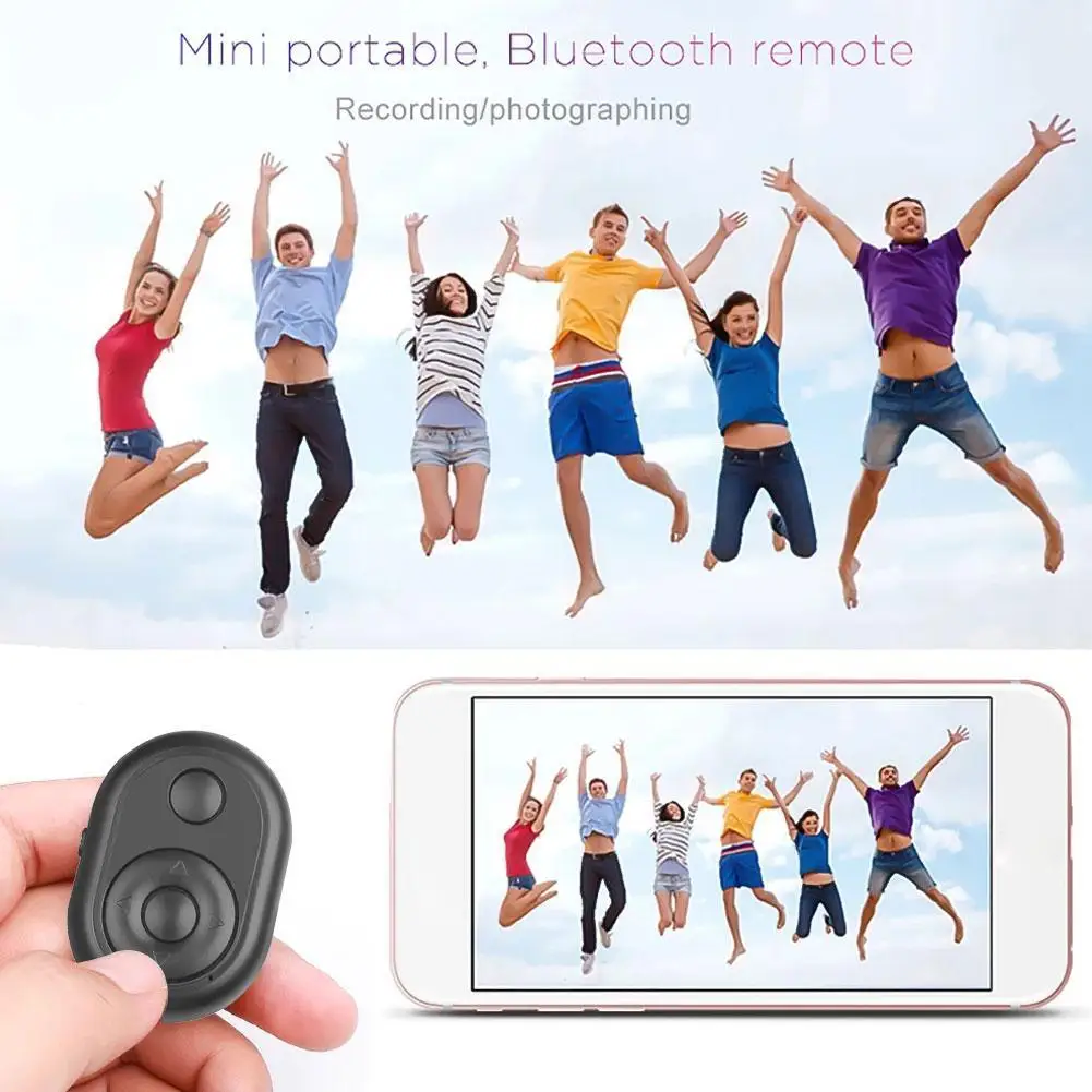 mini wireless bluetooth remote shutter controller button self timer camera stick shutter release phone selfie stick for phone free global shipping