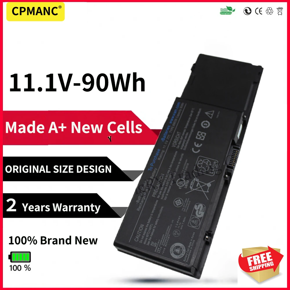 Аккумулятор для ноутбука DELL Precision M6400 M6500 11 1 312 8M039 C565C KR854 DW842 0873 в 90 Вт/ч 9
