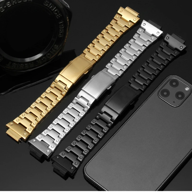 Нержавеющая сталь ремешок для наручных часов с оптическими зумом Casio G SHOCK DW 5600