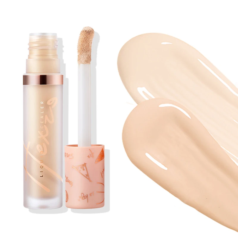 

HEXZE Round Head Full Coverage Concealer Liquid Foundation Acne Freckle Flawless Waterproof Long Wear Brighten Matte Base Makup