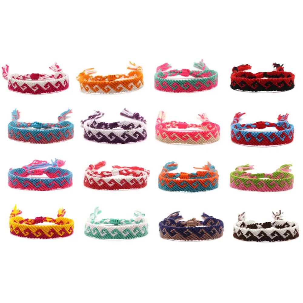 Женский двухцветный плетеный браслет греческая волна|Браслеты с шармами| |