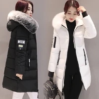 plus size womens 2021 new winter padded jacket womens down padded jacket mid length korean style slim padded jacket