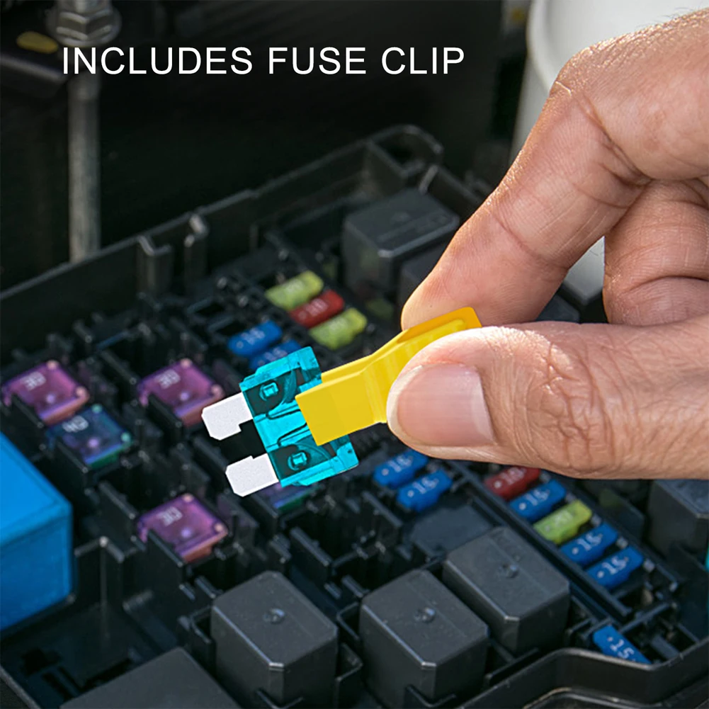 

100 Piece 2-35a Car Truck Standard Blade Fuse Set Car Standard Blade Fuse Clip Car Fuse Box Set Automobile Insurance Silk Sleeve