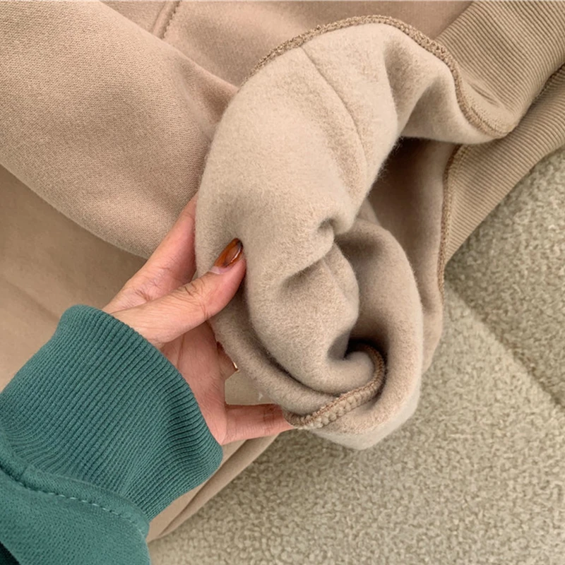 Sister Fara New Spring Autumn Casual Set Woman 2 Pieces Short Hooded Sweater+Elastic Waist Wide Leg Pants Female Two-piece Suit |