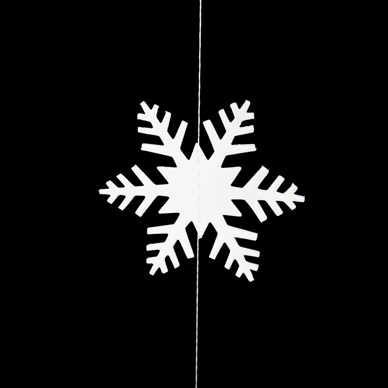 3meter White Snowflake Paper Garland Wall Hanging Christmas Tree Ornament Banner Winter Wedding Birthday Party Home Decor Natal | Дом и сад