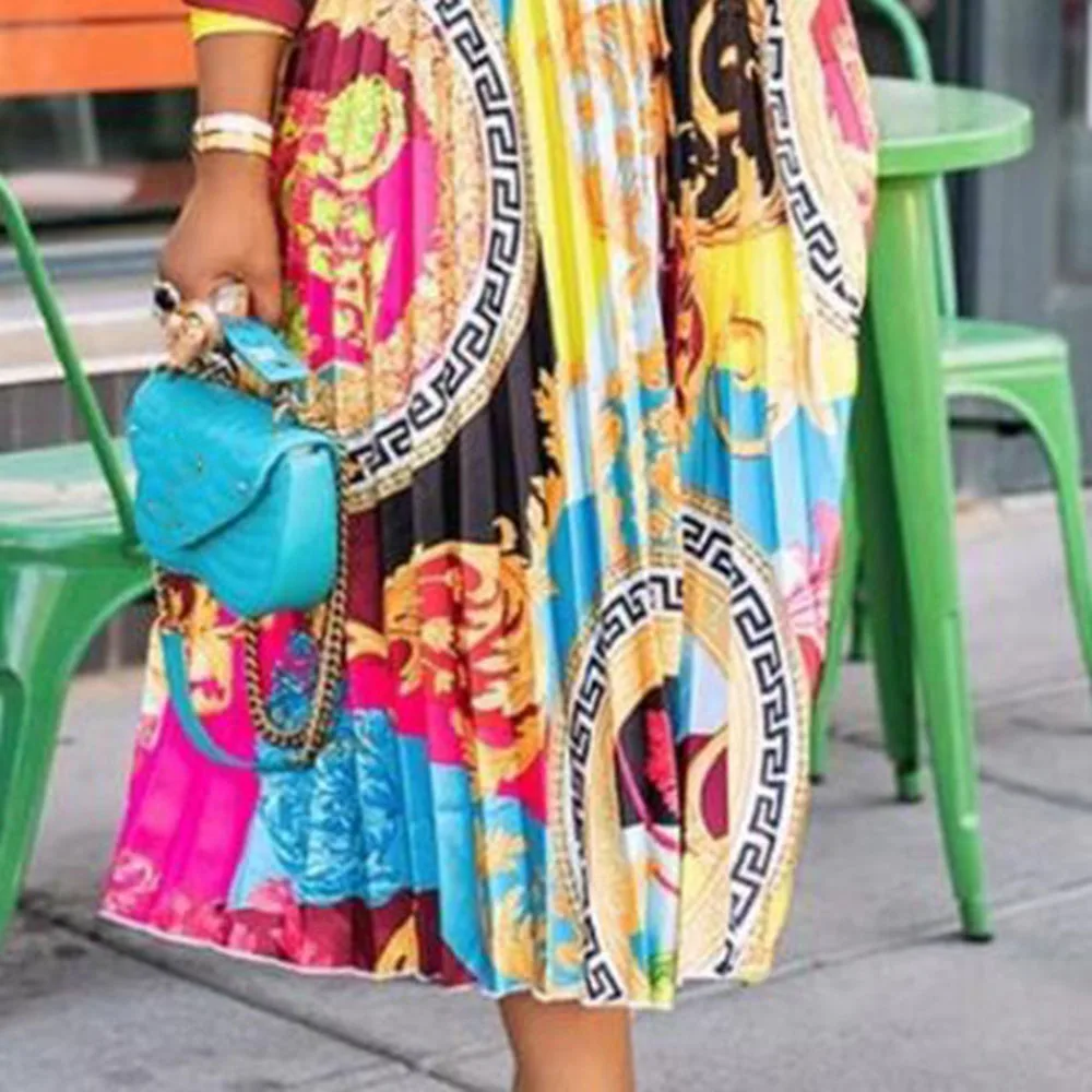 

Women Autumn Long Dress Floral Print Casual Sweet Dress Long Sleeve Bow Collar Shirt Dress Ladies Casual Dresses Vestidos