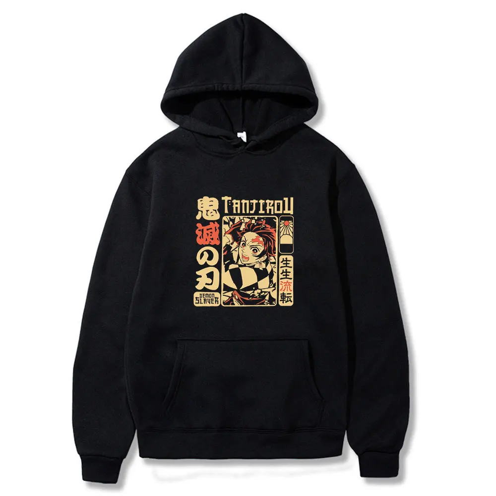 

2021 New Style Demon Slayer Kimetsu No Yaiba Nezuko Tanjiro Kamado High Quality Unsiex Hoodie Comfortable Trip Loose Streetwears
