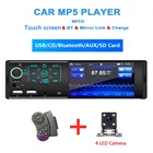 Универсальный автомобильный радиоприемник Mirror Link, MP5 плеер, Bluetooth, громкая связь, USB, TF, Aux, микрофон, вход 4,1 дюйма, сенсорный экран, ISO, стерео радио, 1 Din