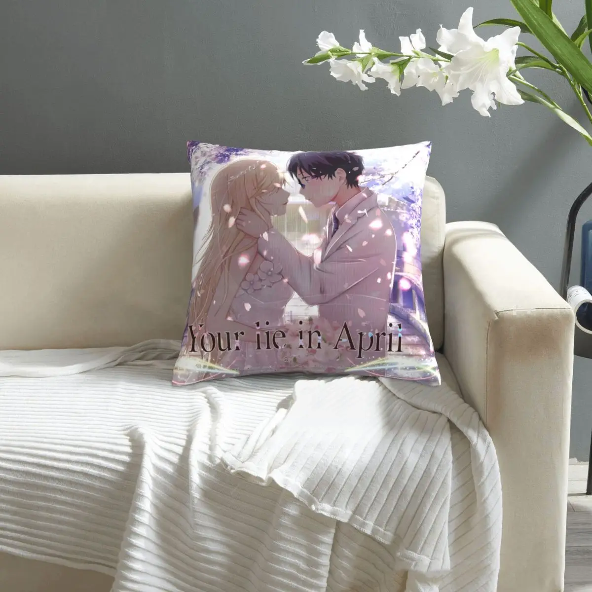 

Your Lie In April pillowcase printed cushion cover sofa waist pillow pillow cover