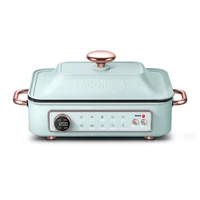 220v electric grill fir infrared heating multicookers 2000w frying pan cooking pot bbq durable non stick pans steamer cooker