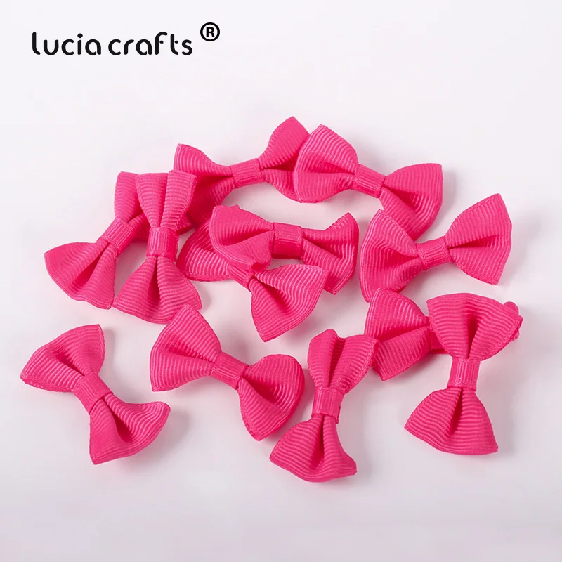 rose red 12pcs Lucia crafts, 3,5*2 см, разноцветные, Grossgrain, банты для девочек, бутик, мини-бант для волос, головной убор, сделай сам, одежда для рукоделия, 12 шт./24 шт., B0910 - Цвет: rose red 12pcs