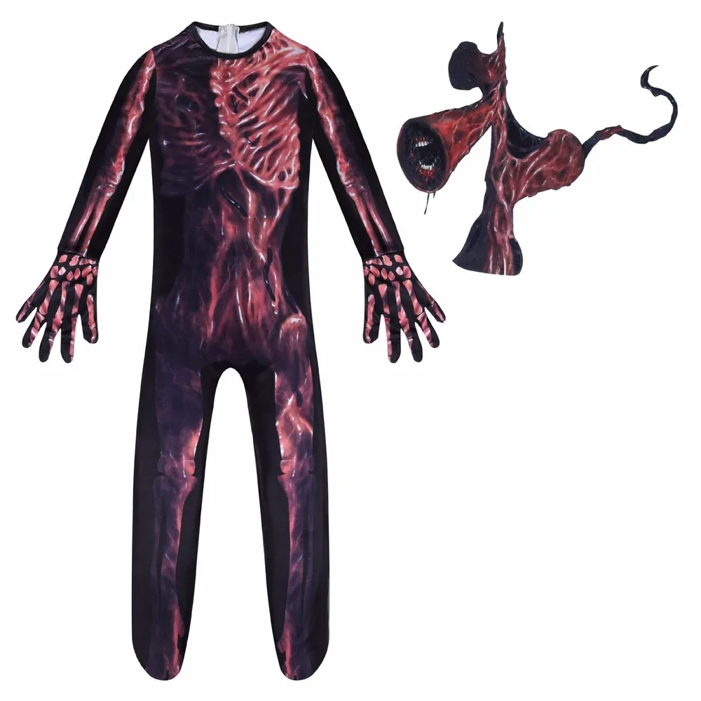 

2020 Kids Siren Head Cosplay Costume with Mask Boys Girls Anime Funny Party Bodysuit Halloween Carnival Fancy Dress Jumpsuits