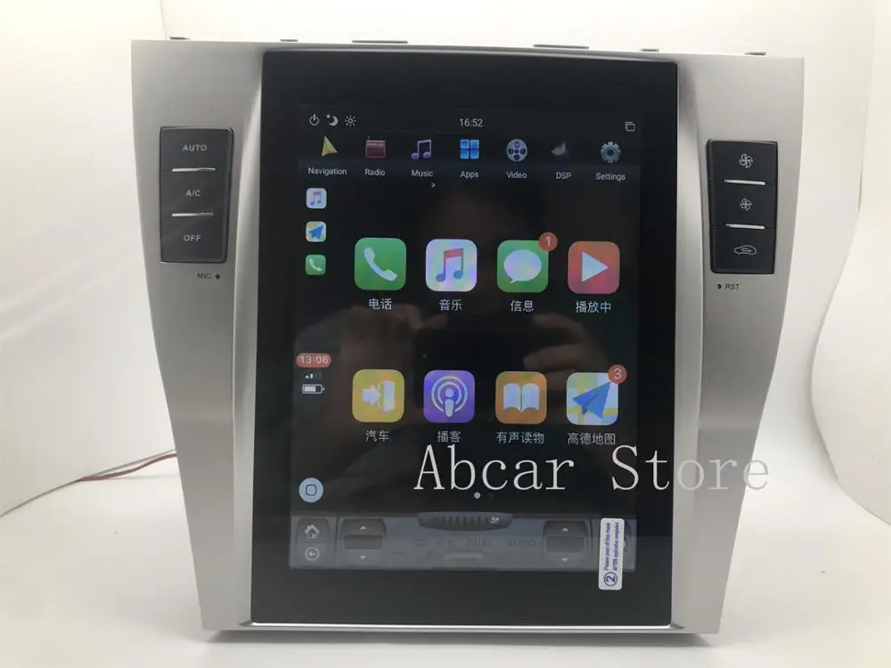 10 4 ''Tesla style Android 9 0 автомобильный dvd плеер GPS навигация для Toyota CAMRY 2007 2011 px6 carplay