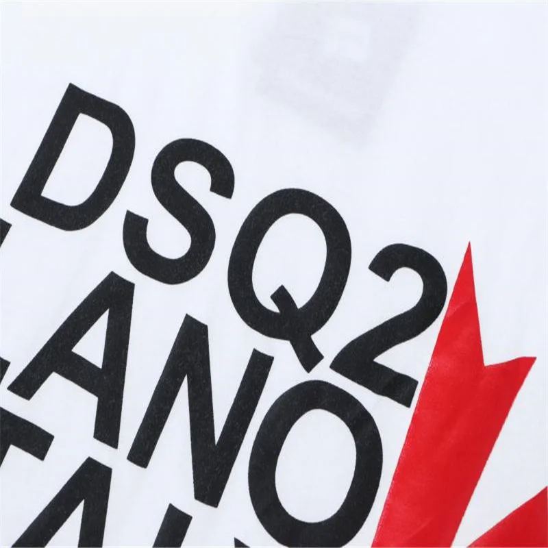 

2021 new Dsquared2 printing short-sleeved T-shirt men's letter mirror printing D2 fashion trend summer tide LO8054