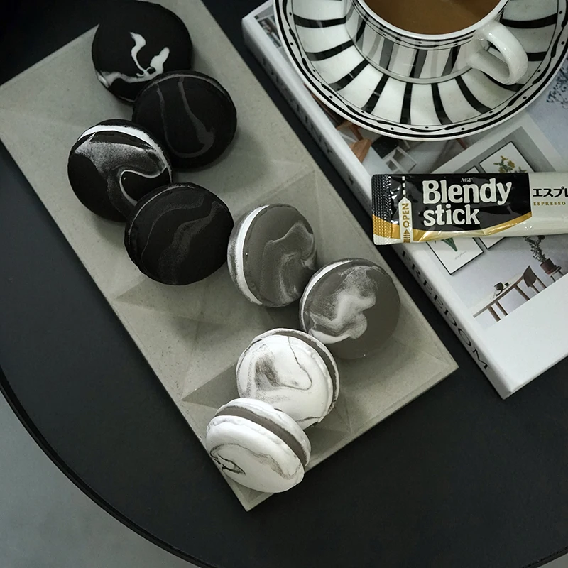 Имитация Макарон реквизит тусклый сум мраморный узор Для Гурманов Фотография