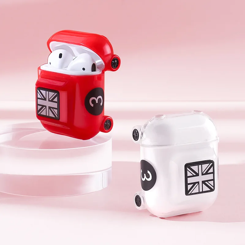 Новые Мультяшные автомобильные AirPods Чехлы Защитные беспроводные Bluetooth наушники