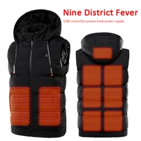 electric usb charging vests with caps heating warmer pad hiking warm outdoor cloth heated camping hooded vest thermal jacket