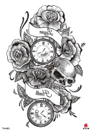 Temporary Tatoo Fake Tattoo Sticker Wings Back Arm Tattoos Stickers Tatouage Waterproof Flash Tatto For Men Women Girl - Цвет: Небесно-голубой