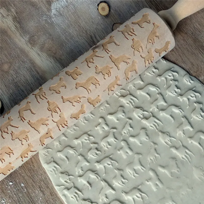 2019 рождественское тиснение печенье выпечка Бисквит Торт выгравированный ролик